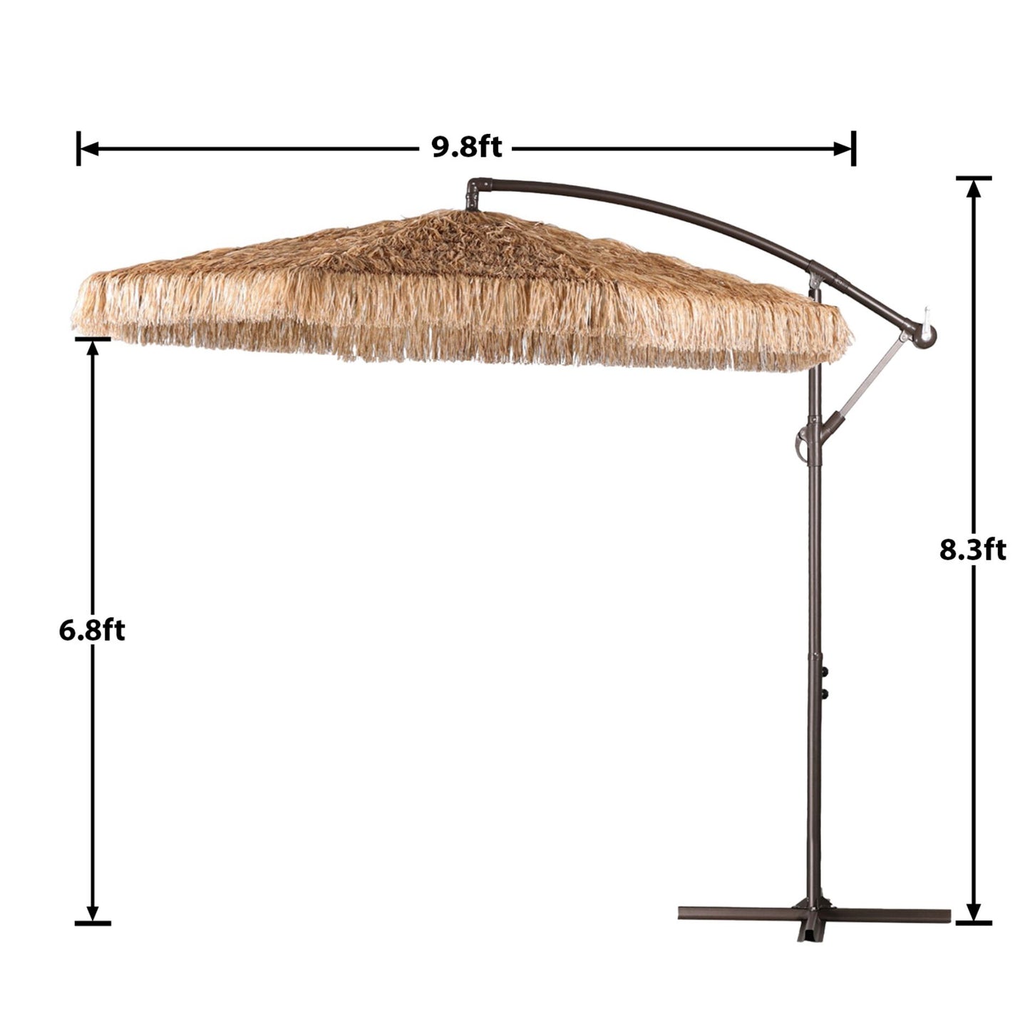 Grand Patio Thatched Tiki Umbrella (No Base) - Aoodor