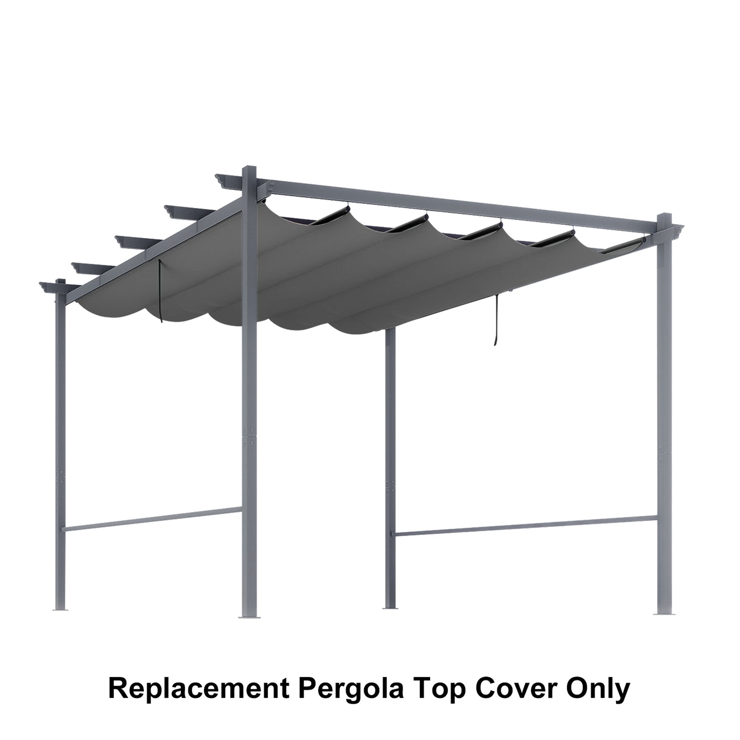 Pergola Replacement Canopy - Retractable Sun Shade Cover with Water-Resistant & UPF 50+ UV Blocking for Outdoor Patio