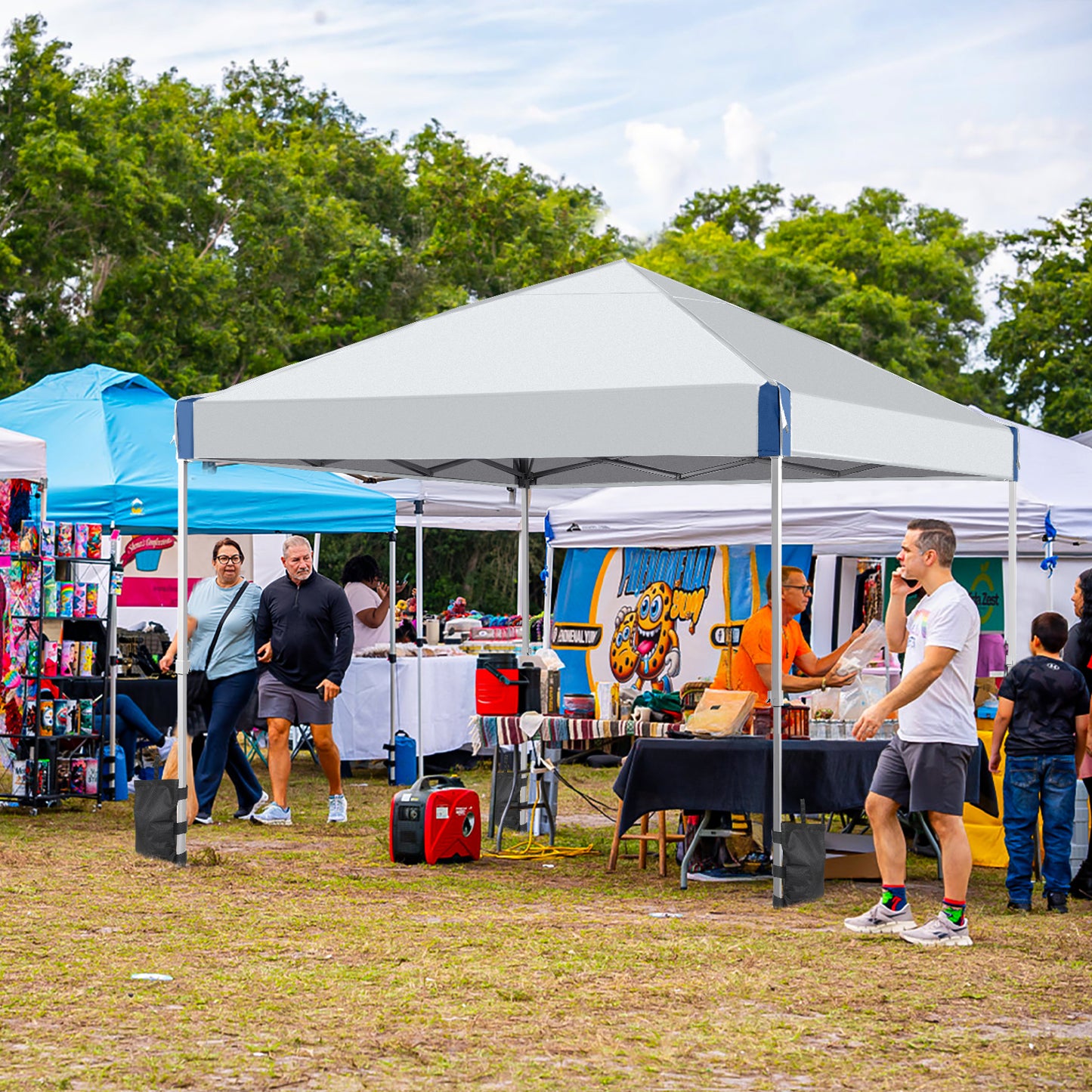 10x10/12x12 ft. Pop Up Canopy Tent with Roller Bag