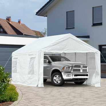 20x10/20x12 ft. Carport Canopy Tent - Portable Garage, Boat Shelter, Party Canopy - Aoodor