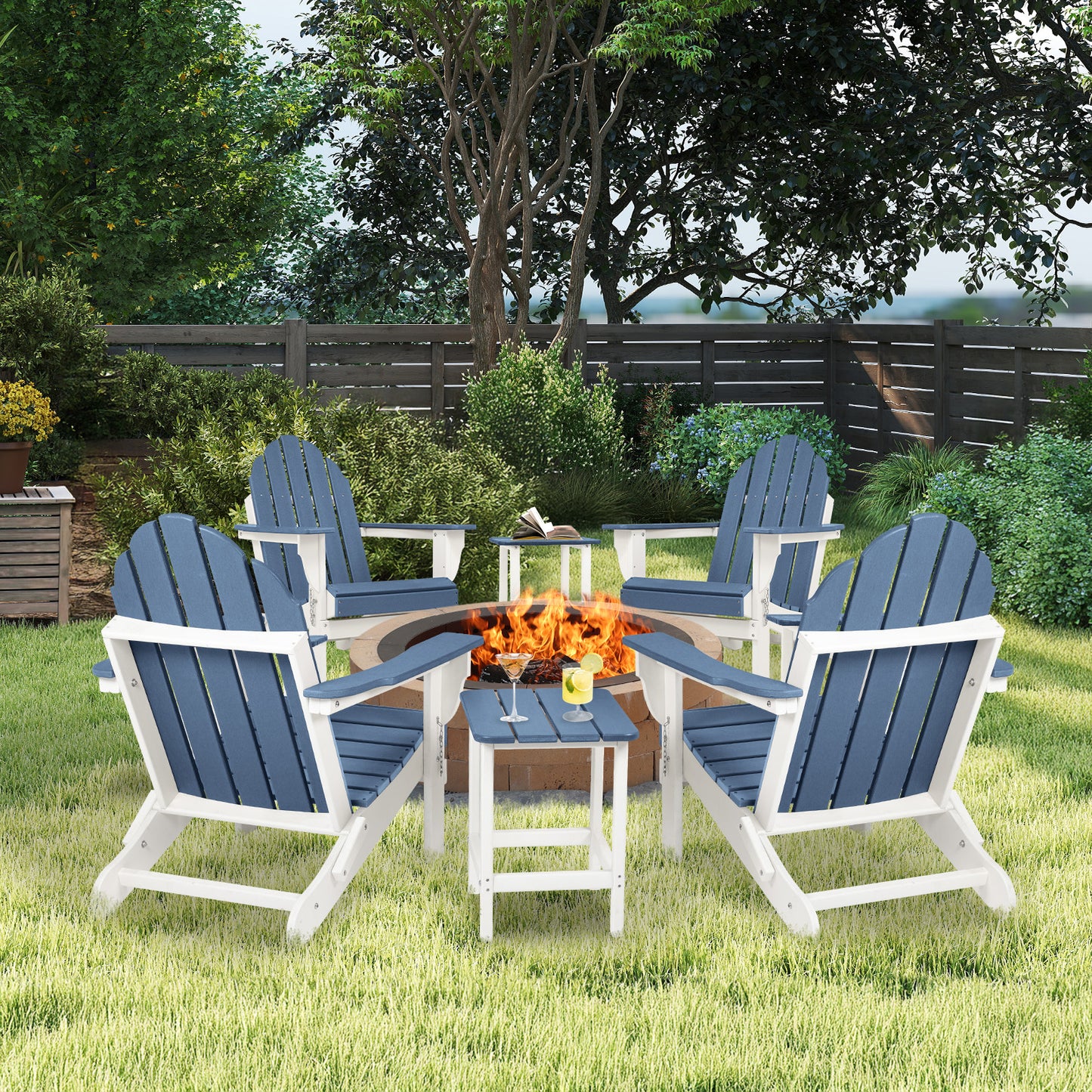 32(L)x22(W)x37(H) inch Folding Adirondack Chair