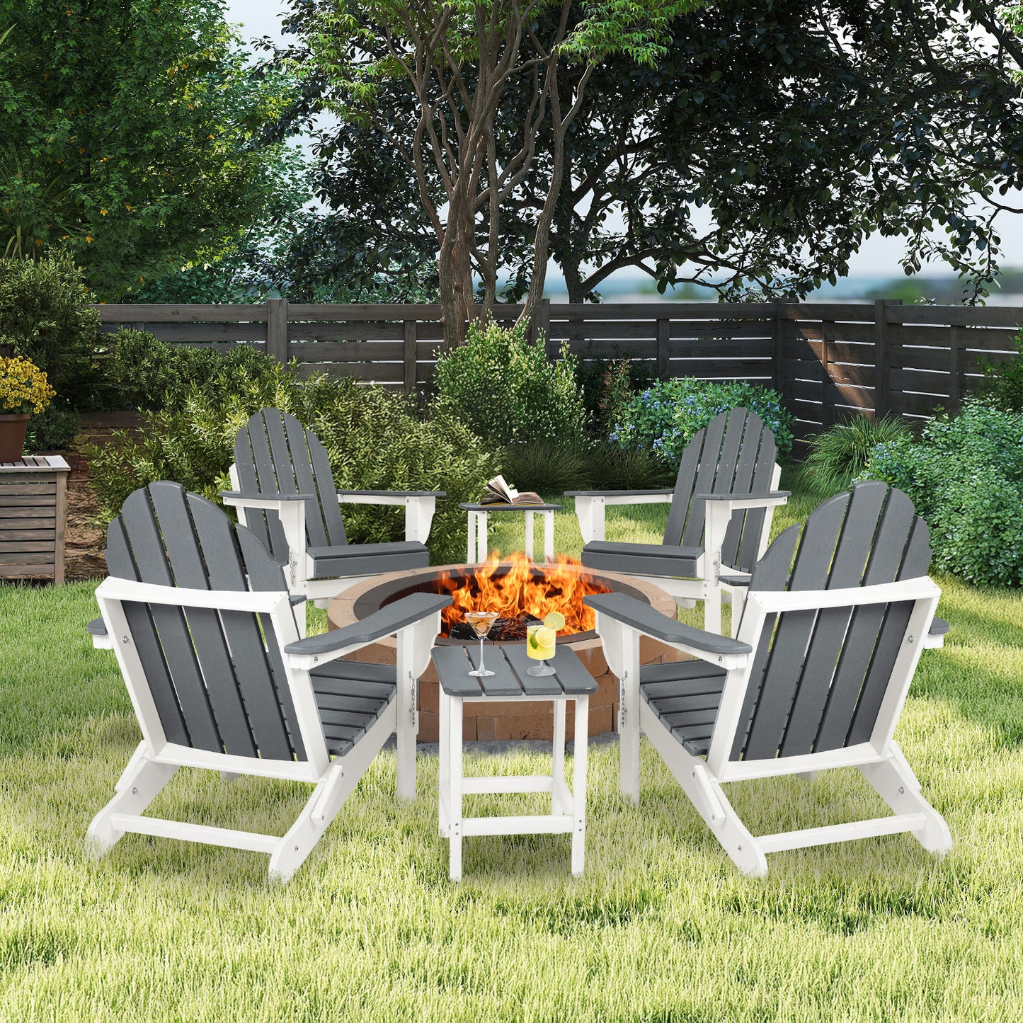 32(L)x22(W)x37(H) inch Folding Adirondack Chair