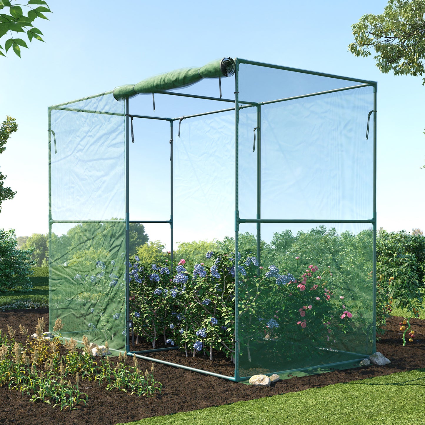 Crop Cage Plant Protection Netting Tent with Zipper for Vegetables Fruits and Plant