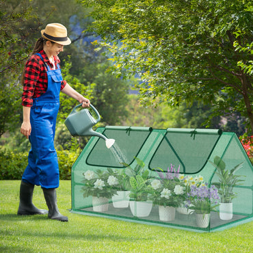 4x2x2 ft. Mini Greenhouse with Zipper Doors, Water Resistant & UV Protected - Aoodor
