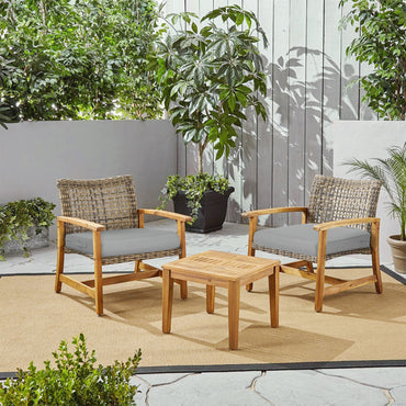 Outdoor Chair Cushion , Removable Cover with Hidden Zipper, Adaptable Secure Ties - Gray - Aoodor