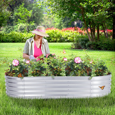 17" Tall Galvanized Raised Garden Bed Kit - 79"x31.5"