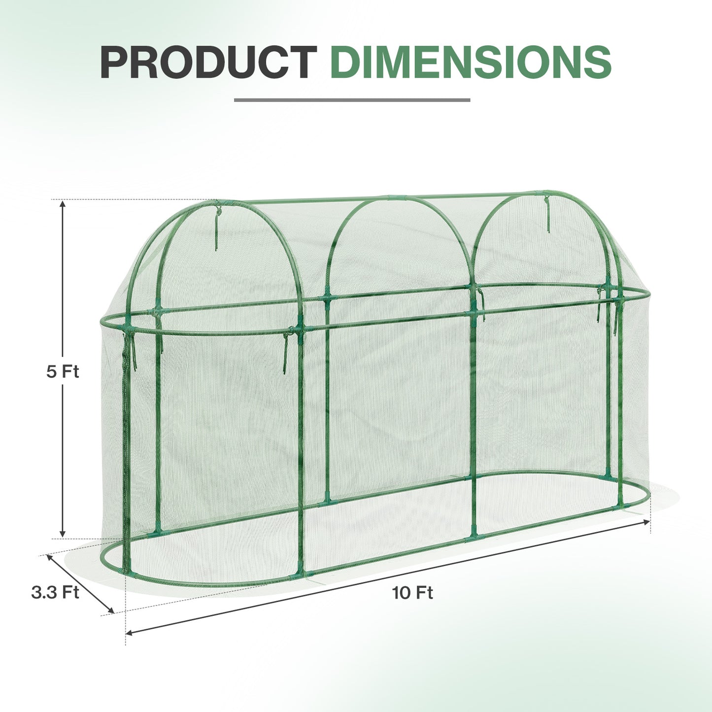 Crop Cage Plant Protection Netting Tent with Zipper for Vegetables Fruits and Plant
