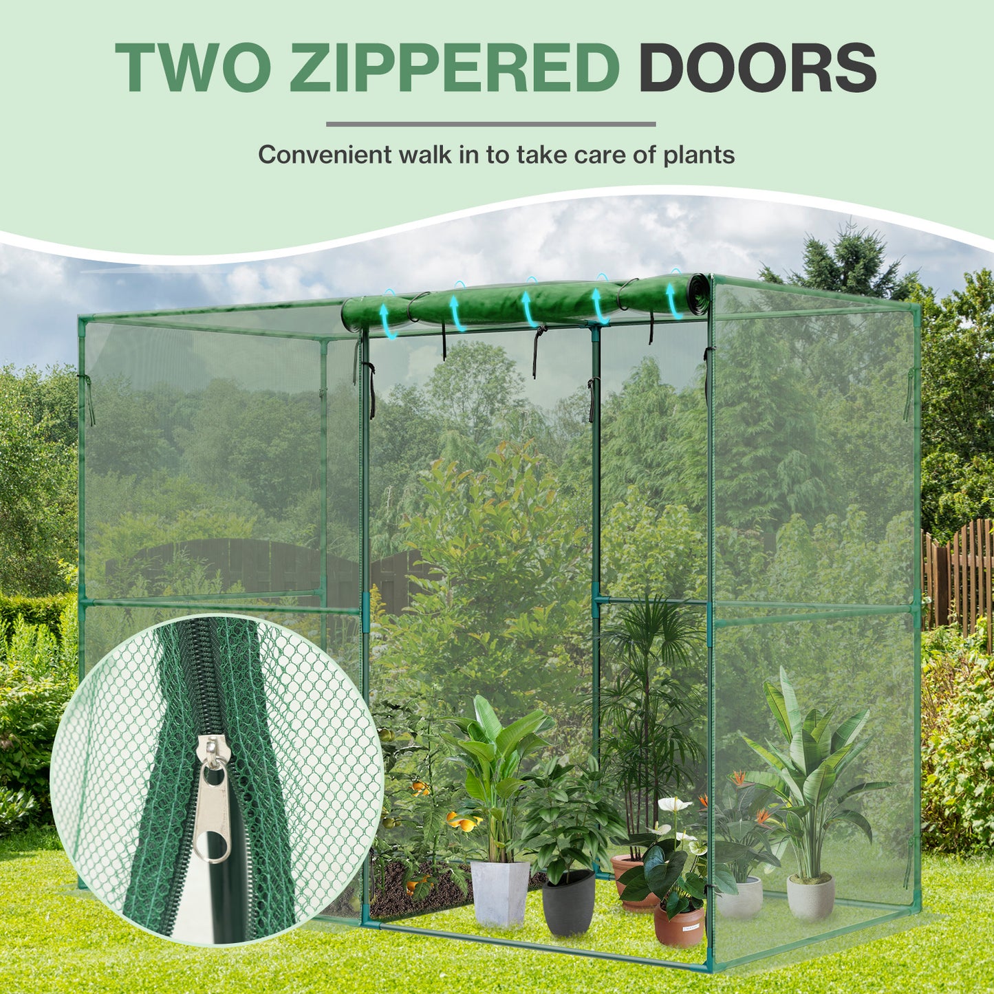 Crop Cage Plant Protection Netting Tent with Zipper for Vegetables Fruits and Plant