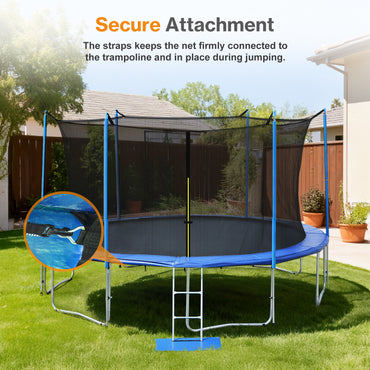 Trampoline Replacement Net for Outdoor Round Frame Trampolines, Safety Enclosure Net - Aoodor