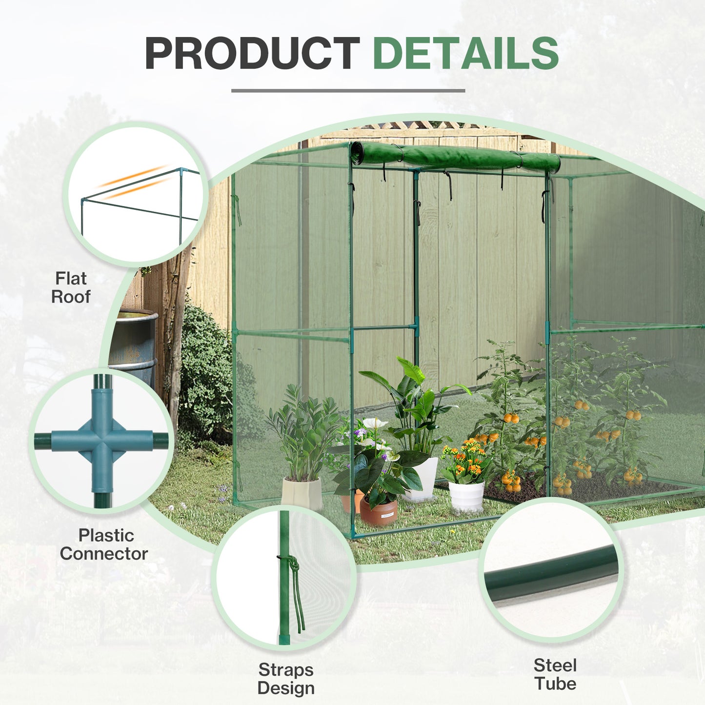 Crop Cage Plant Protection Netting Tent with Zipper for Vegetables Fruits and Plant