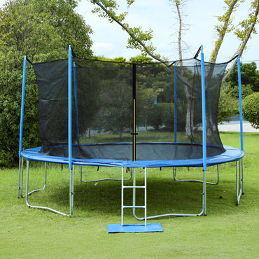 Outdoor Trampoline, Recreational Trampoline with Enclosure Inner-Safety Net and Ladder for Kids - Aoodor