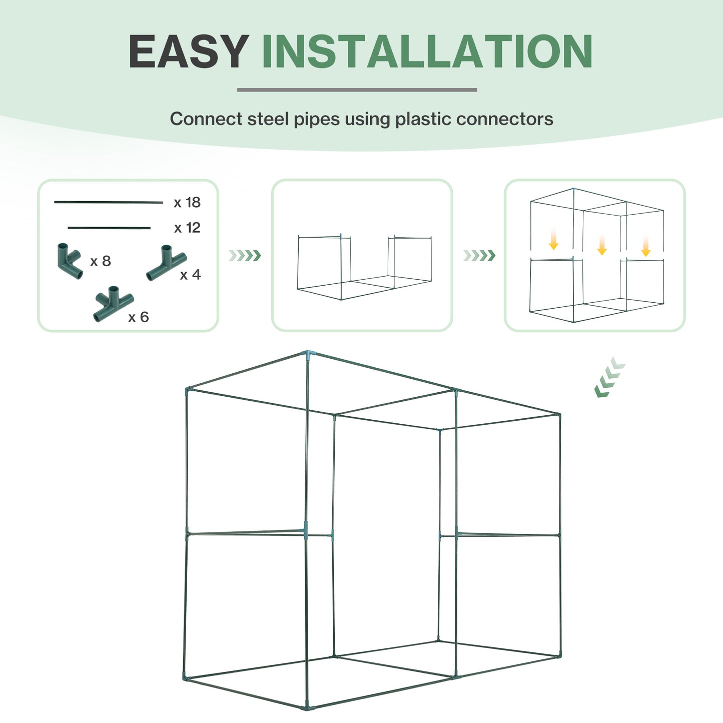 Crop Cage Plant Protection Netting Tent with Zipper for Vegetables Fruits and Plant - Aoodor