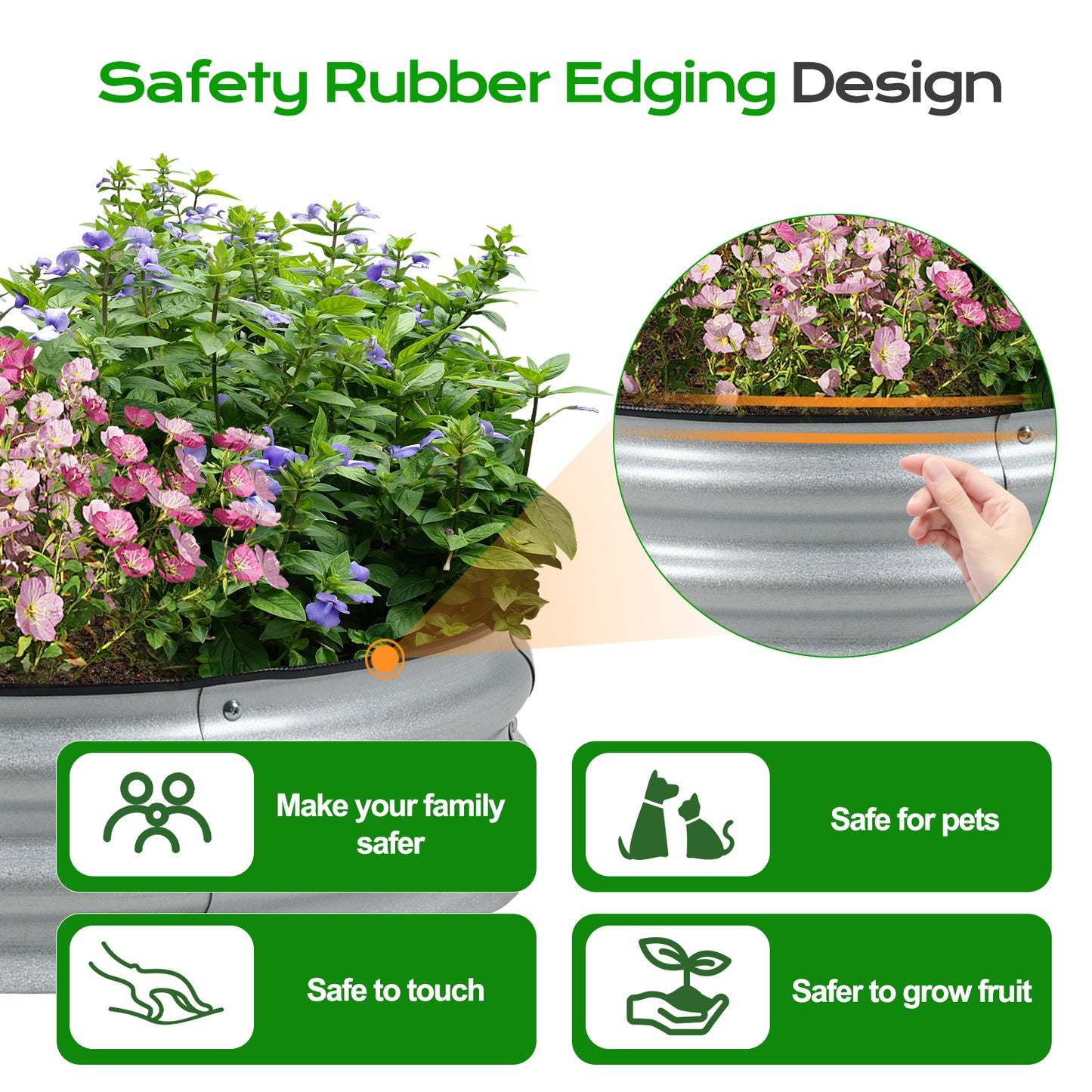 9" Tall 30" Metal Raised Garden Bed Kit