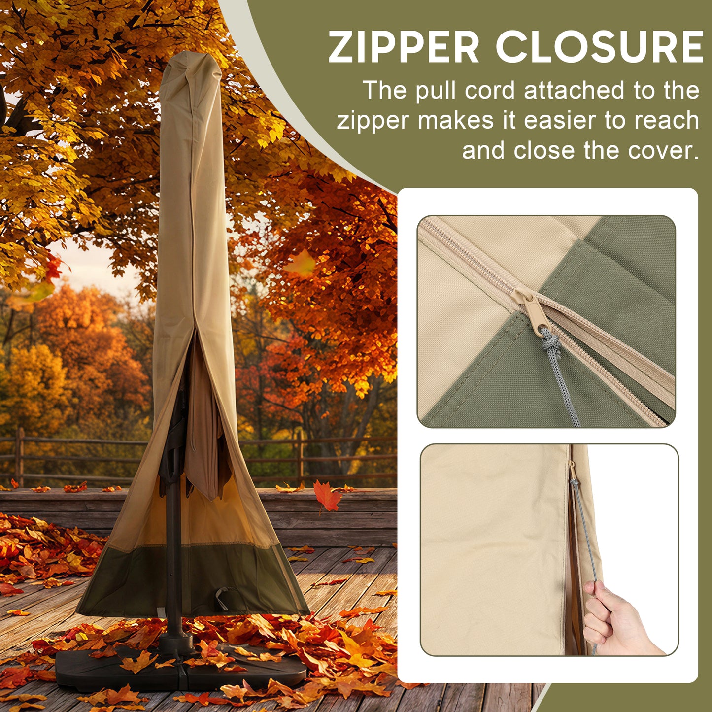 Patio Umbrella Cover for 7-10ft Cantilever Umbrella