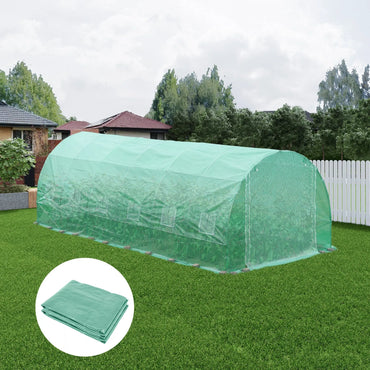 Large Walk in Tunnel Outdoor Plant Gardening Greenhouse Replacement Cover (Frame NOT Included) - Aoodor