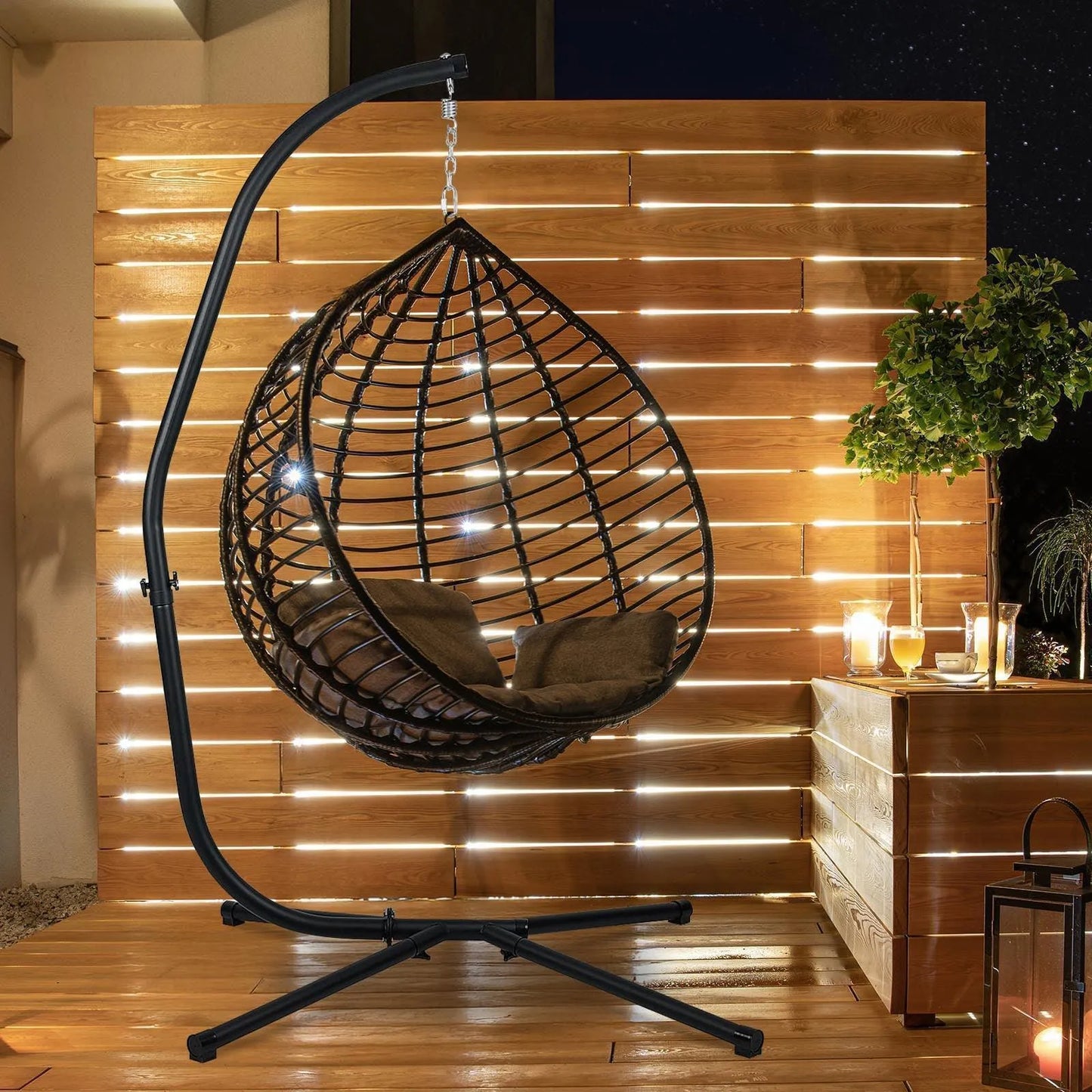 Hammock Steel Stand Only C-Stand - 300 Pound Capacity Aoodor LLC