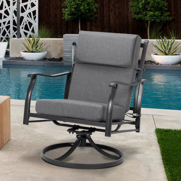 45x22x4 inch High Back Chair Cushions Set of 4 - Charcoal - Aoodor