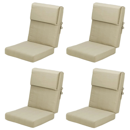 45x22x4 inch High Back Chair Cushions Set of 4 - Brown - Aoodor