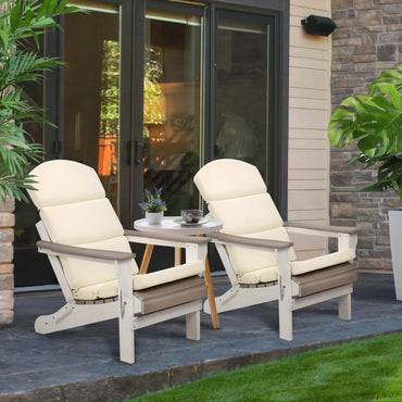 52x20x2.5 inch Patio High-Back Adirondack Chair Cushions Set of 2 - Beige - Aoodor
