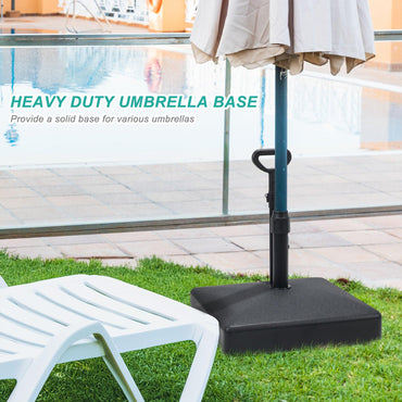 Patio Umbrella Base Heavy Duty with Wheels and Pull Rod, Fillable, Mobile Market Stand - Aoodor