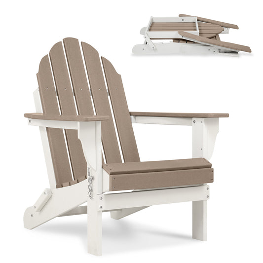 32(L)x22(W)x37(H) inch Folding Adirondack Chair - Aoodor