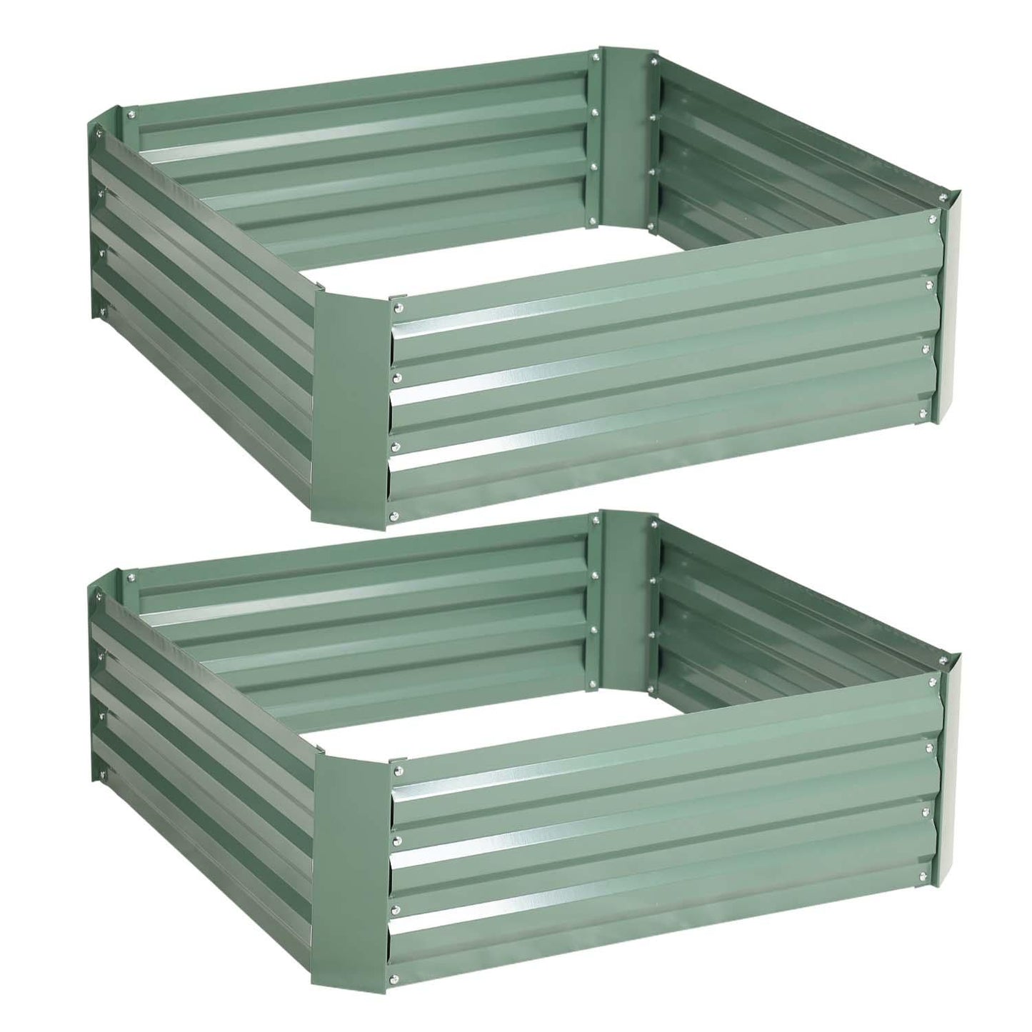 Outdoor Raised Garden Bed 6' x 3' /8' x 4' - Reinforced Galvanized Steel Planter Box for Vegetables, Patio, Outdoor Yard Planter Aoodor