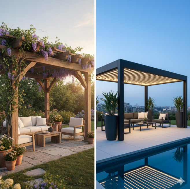 Wood vs Aluminum Pergola: Which Material Wins for Your Backyard in 2025?