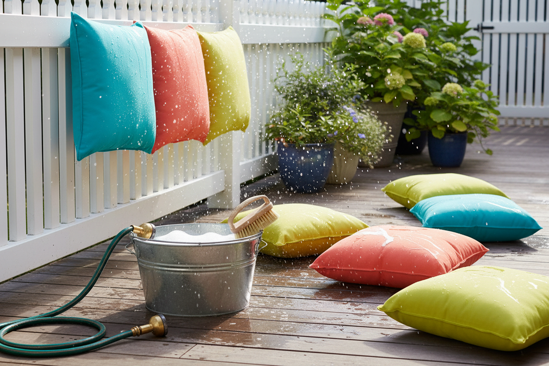 How to Wash Outdoor Cushions: Step-by-Step Guide for Hand Washing, Machine Washing, and Spot Cleaning