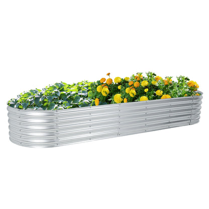 11" Tall Galvanized Raised Garden Bed Kit - 83"x24"