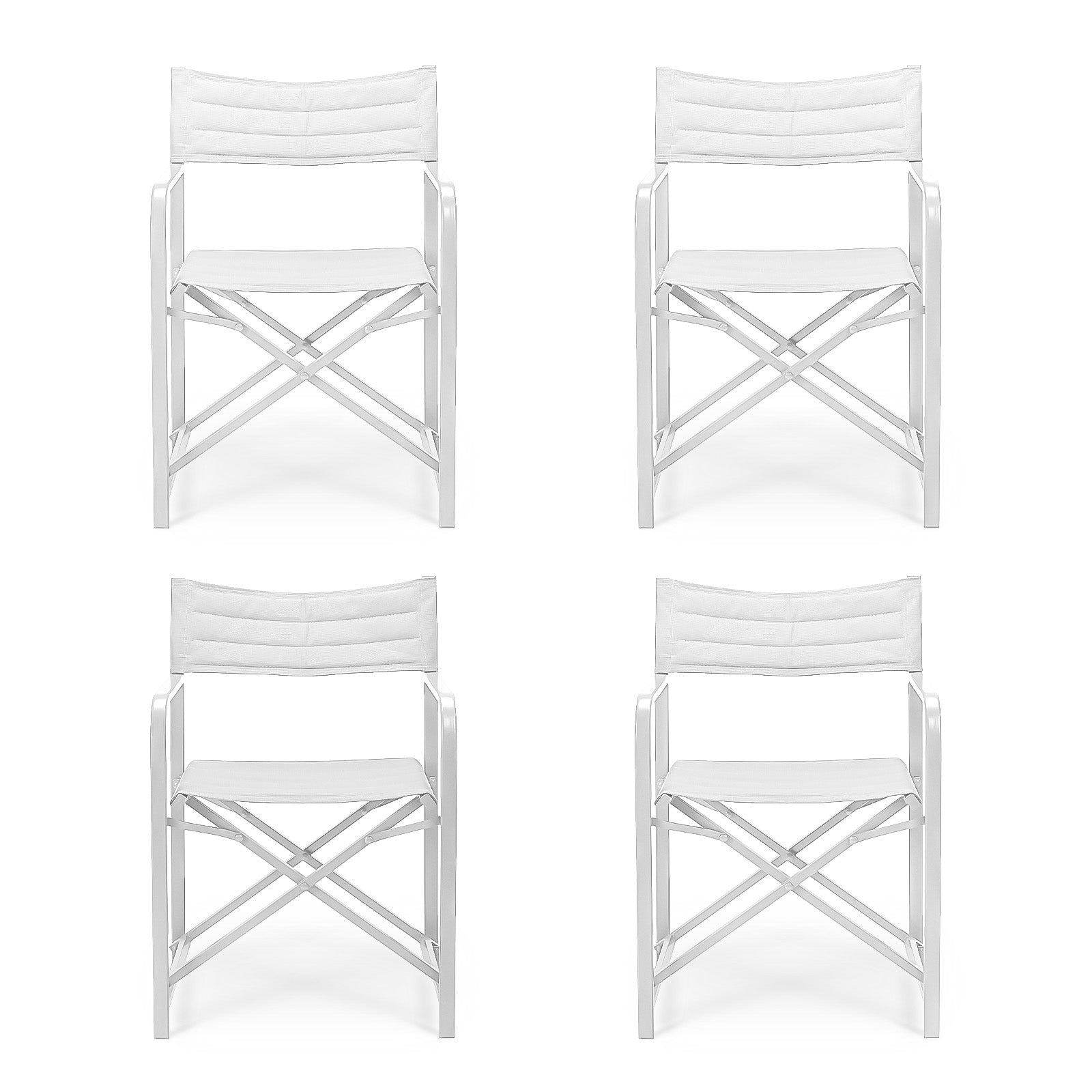 34(H) inch Outdoor Camping Chairs, Portable Patio Director's Chairs with Folding Aluminum Frame - Aoodor 