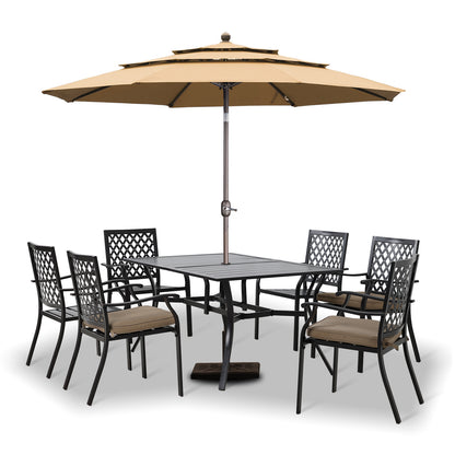 3 Tier 10ft. Patio Umbrella - Market Umbrella with Crank (No Base) - Aoodor 
