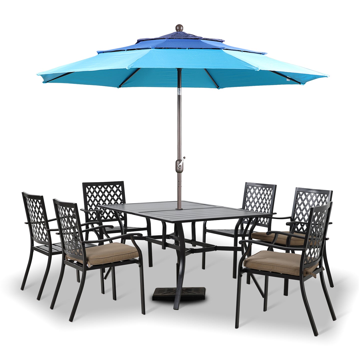 3 Tier 10ft. Patio Umbrella - Market Umbrella with Crank (No Base)