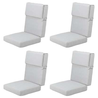 45x22x4 inch Outdoor High Back Patio Chair Cushions, Light Gray