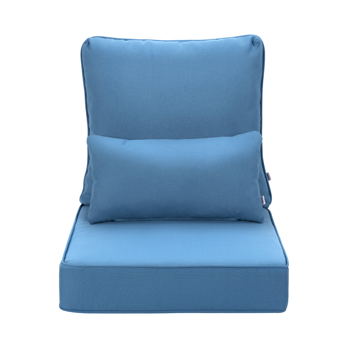 Outdoor Deep Seat Cushion Set with Lumbar Pillow, Deep Blue