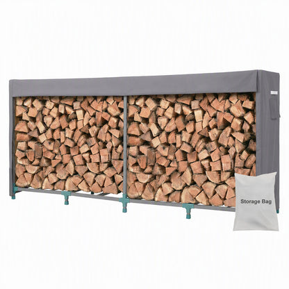 Outdoor Firewood Rack Cover, Gray