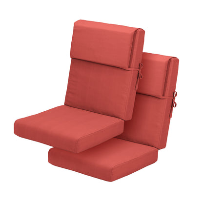 45x22x4 inch Outdoor High Back Patio Chair Cushions, Red