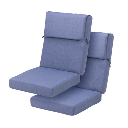 45x22x4 inch Outdoor High Back Patio Chair Cushions, Dark Blue