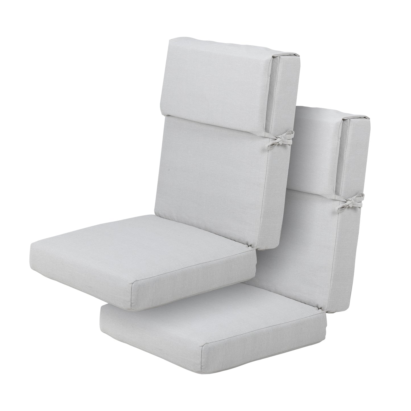 45x22x4 inch Outdoor High Back Patio Chair Cushions, Light Gray