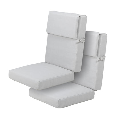 45x22x4 inch Outdoor High Back Patio Chair Cushions, Light Gray
