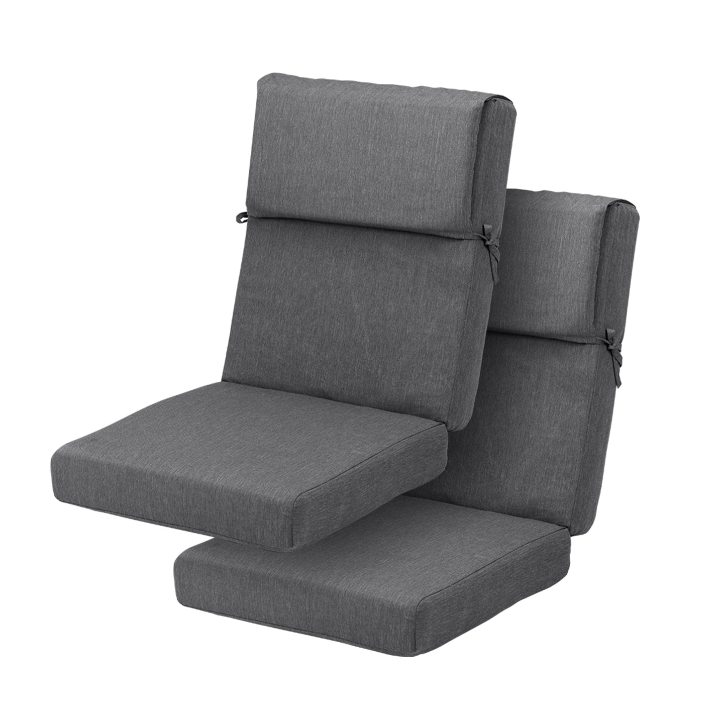 45x22x4 inch Outdoor High Back Patio Chair Cushions, Charcoal