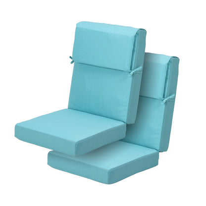 45x22x4 inch Outdoor High Back Patio Chair Cushions, Blue