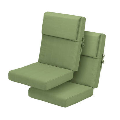 45x22x4 inch Outdoor High Back Patio Chair Cushions, Green