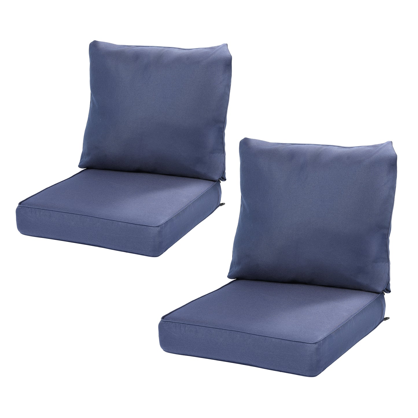 Outdoor Deep Seat Cushion Set, Patio Chair Back & Seat Cushions, Navy Blue