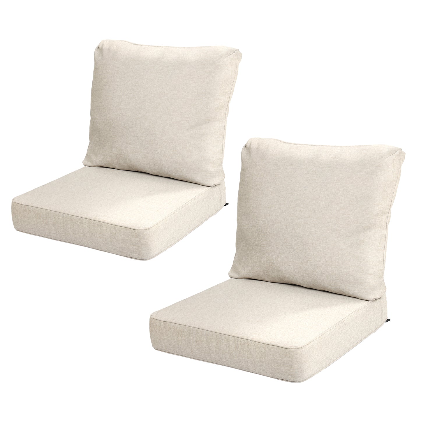 Outdoor Deep Seat Cushion Set, Patio Chair Back & Seat Cushions, Beige Taupe