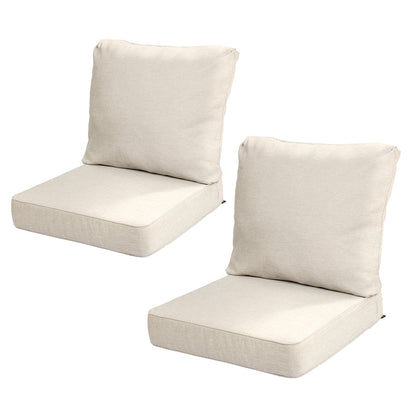 Outdoor Deep Seat Cushion Set, Patio Chair Back & Seat Cushions, Beige Taupe