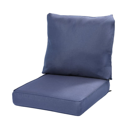 Outdoor Deep Seat Cushion Set, Patio Chair Back & Seat Cushions, Navy Blue