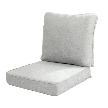 Outdoor Deep Seat Cushion Set, Patio Chair Back & Seat Cushions, Light Gray