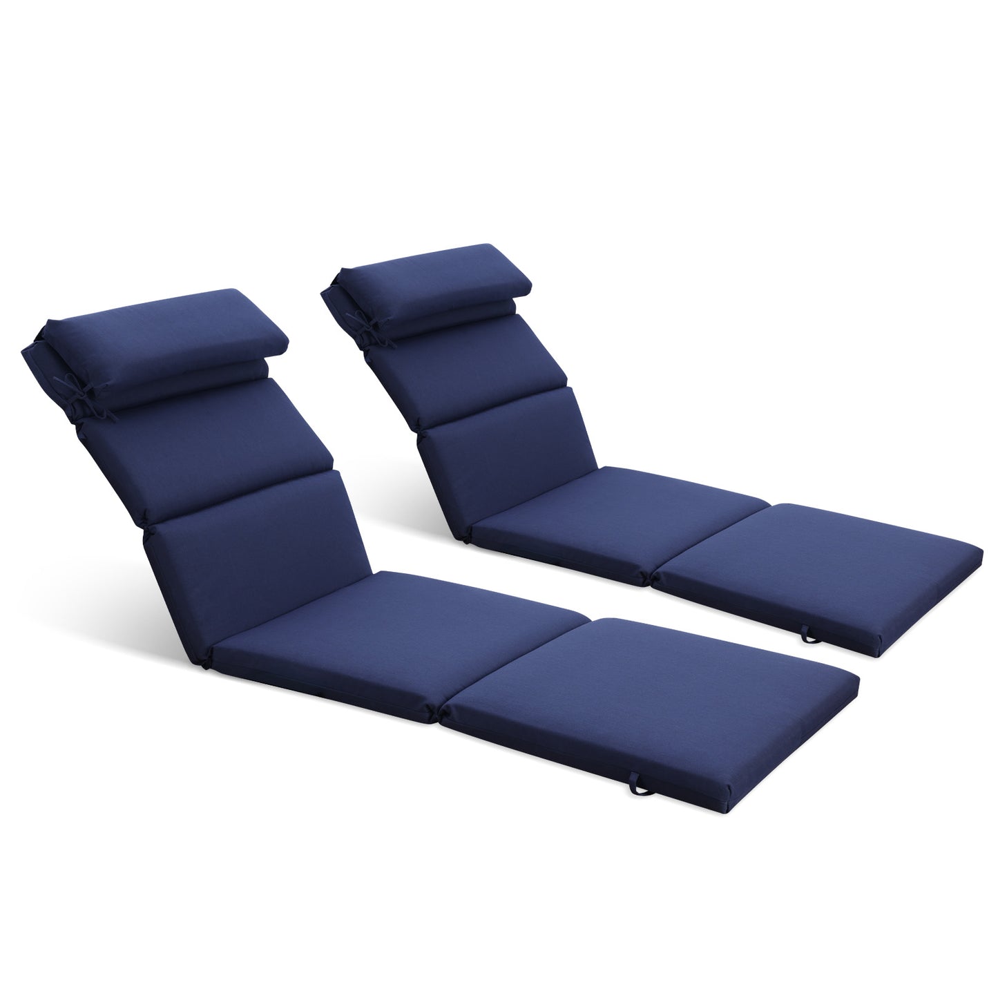 77x25x2.4 inch Outdoor Chaise Lounge Cushions, Dark Blue