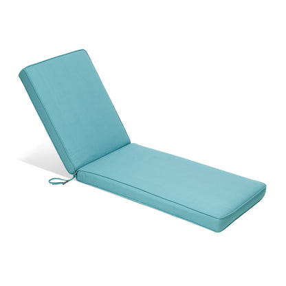 72x21x3 inch Patio Chaise Lounger Cushions - Blue