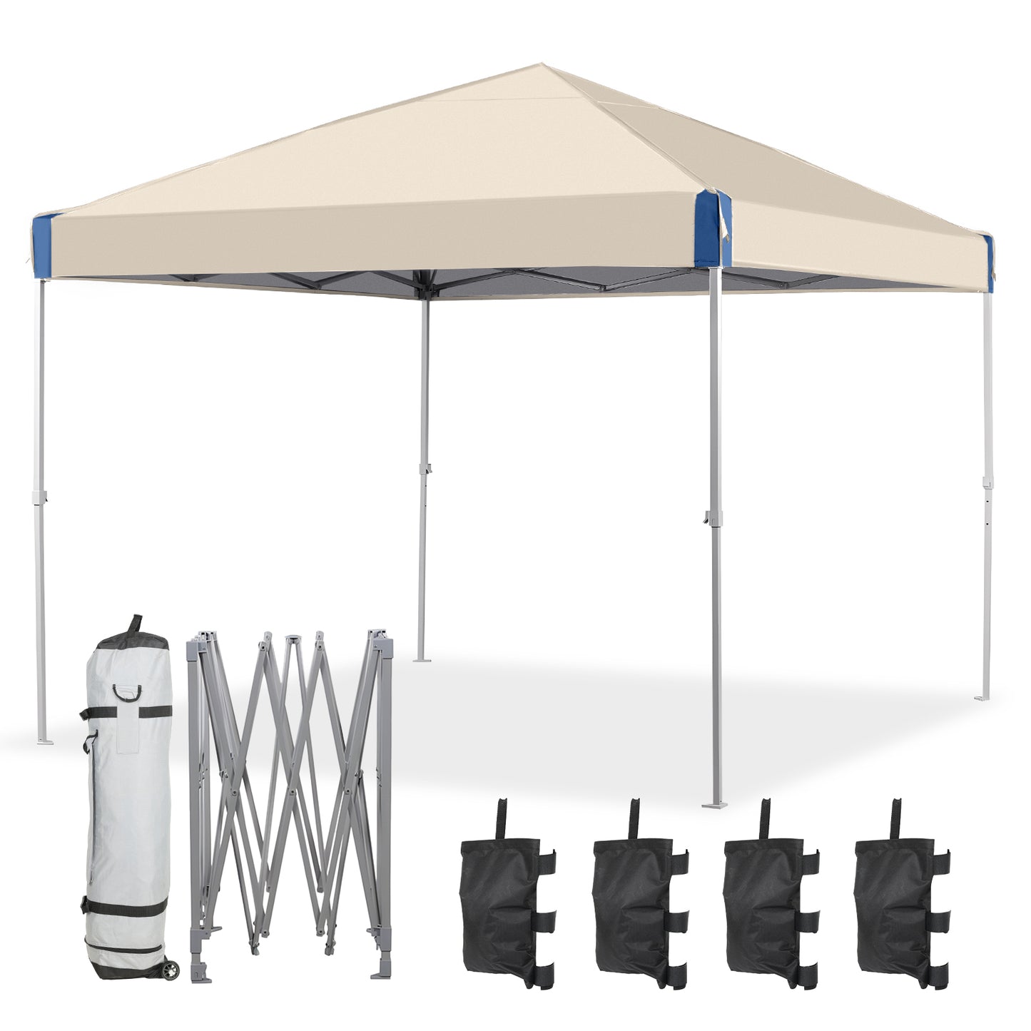 10x10/12x12 ft. Pop Up Canopy Tent with Roller Bag
